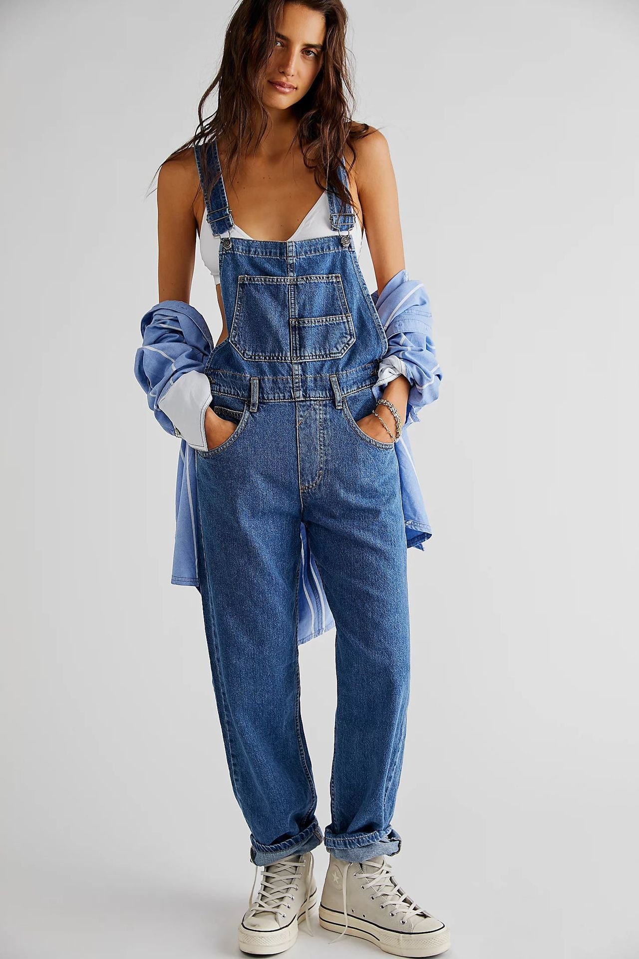 Casual Loose Denim Overalls for Women