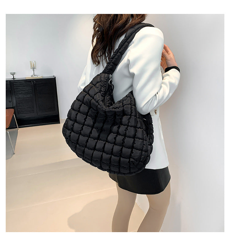 Pleated Cloud Bag Fashion Shoulder Portable Dumpling Bag Large Capacity Underarm Women's Bag