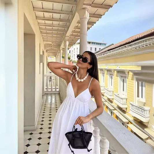 Strappy Mini Dress Sexy V-neck Trench Midi Dress