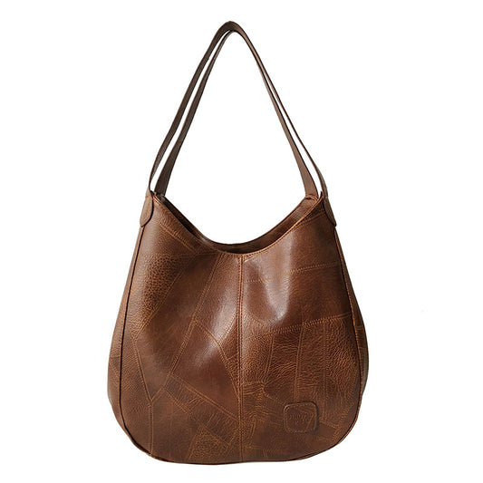 Tote Bag Artistic Simple Shoulder Handbag Multi-Compartment Leisure Women's Cross-Body Bag