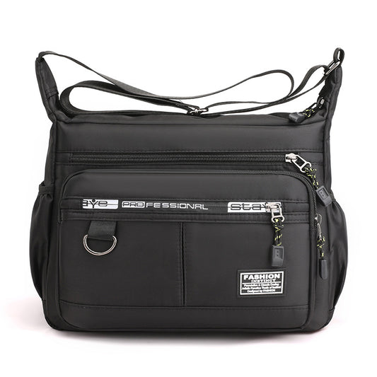 Oxford Cloth Men's Bag Trendy Single Shoulder Casual Bag Waterproof Lightweight Travel Bag Multi-layer Storage Crossbody Bag Wholesale