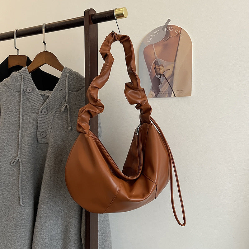 Large Capacity Crossbody Bag Fashionable Shoulder Dumpling Bag