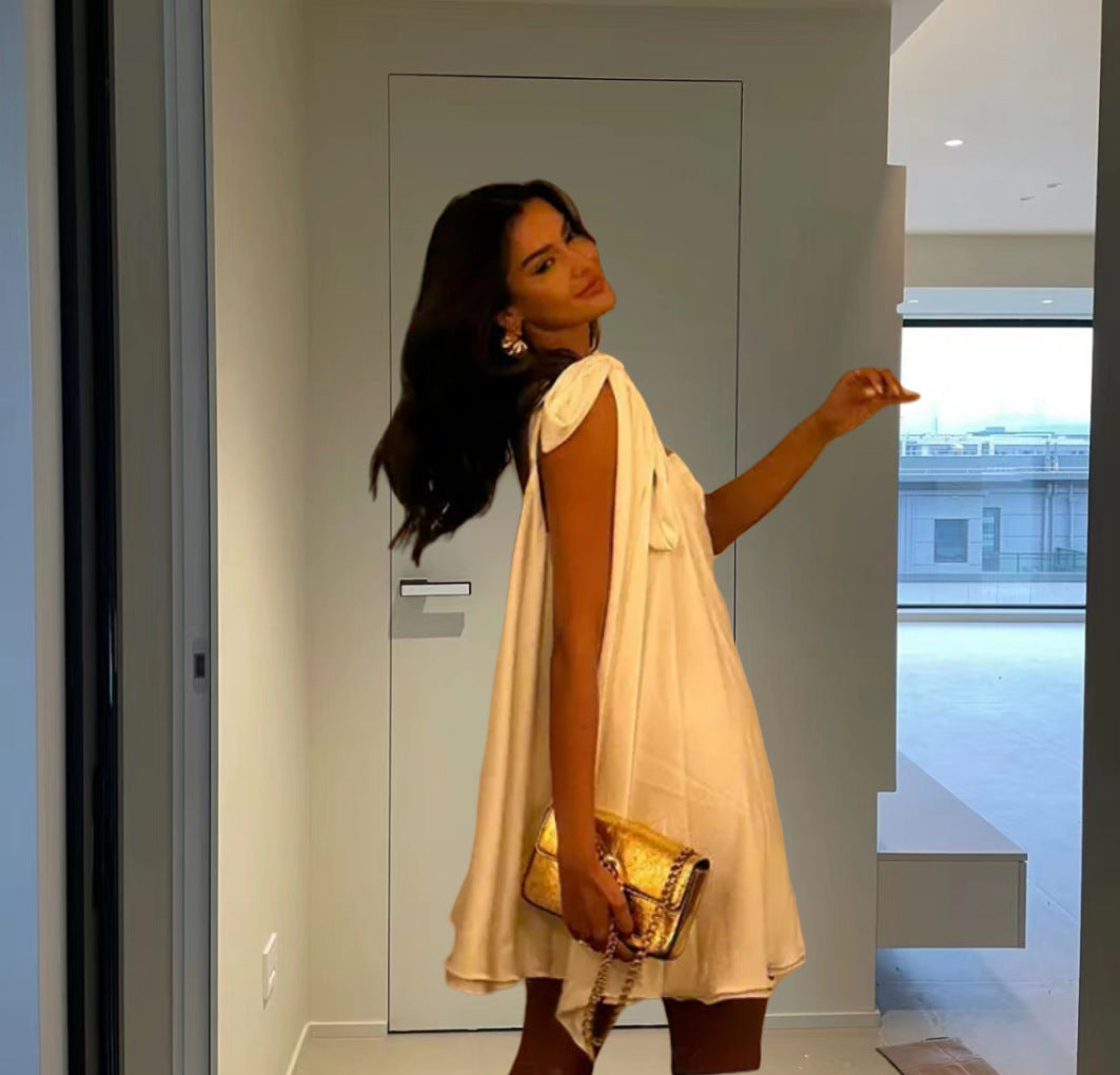 Sexy Hot Girl Shoulder Party Evening Dress Dress